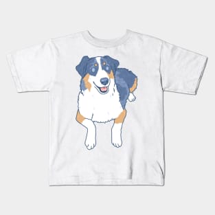 Blue Merle Aussie Kids T-Shirt